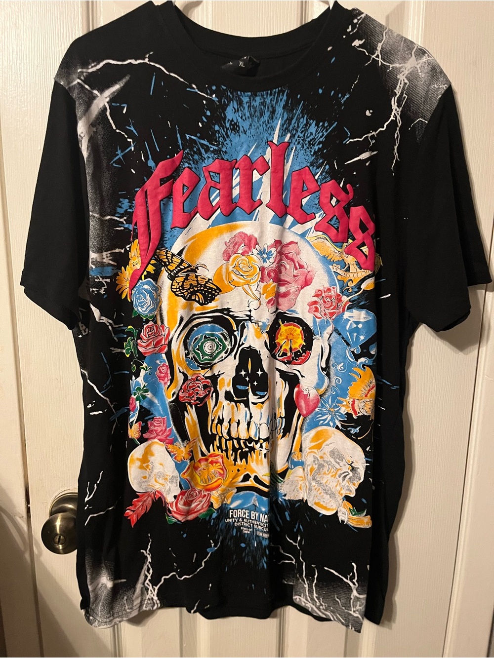 Graphic Skull Short Sleeve Tee - Black